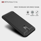 Husa de protectie Techsuit Carbon Silicone compatibil cu Huawei Mate 10 Lite, Negru