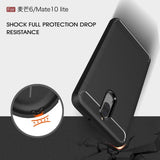 Husa de protectie Techsuit Carbon Silicone compatibil cu Huawei Mate 10 Lite, Negru