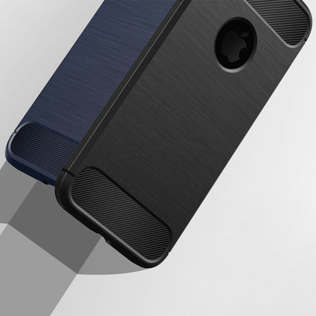 Husa de protectie Techsuit Carbon Silicone compatibil cu iPhone 7 / iPhone 8, Negru