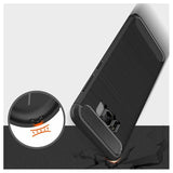 Husa de protectie Techsuit Carbon Silicone compatibil cu Samsung Galaxy S8 Plus, Negru