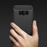 Husa de protectie Techsuit Carbon Silicone compatibil cu Samsung Galaxy S8 Plus, Negru