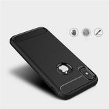 Husa de protectie Techsuit Carbon Silicone compatibil cu iPhone X / iPhone XS, Negru