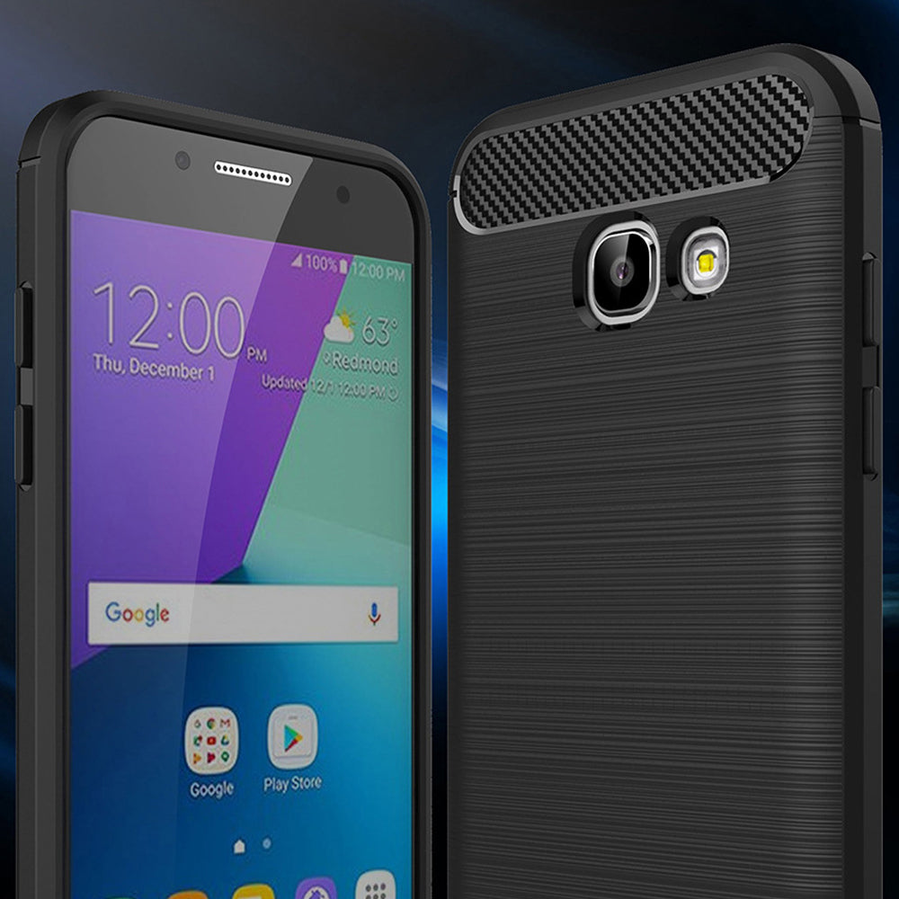 Husa de protectie Techsuit Carbon Silicone compatibil cu Samsung Galaxy A5 2017 A520, Negru