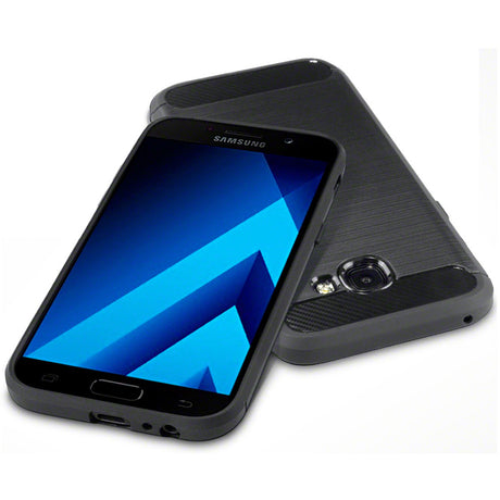 Husa de protectie Techsuit Carbon Silicone compatibil cu Samsung Galaxy A5 2017 A520, Negru