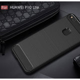 Husa de protectie Techsuit Carbon Silicone compatibil cu Huawei P10 Lite, Negru