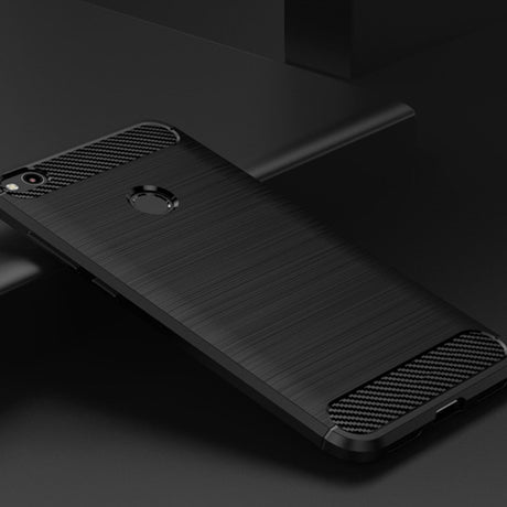 Husa de protectie Techsuit Carbon Silicone compatibil cu Huawei P9 Lite 2017 / P8 Lite 2017, Negru