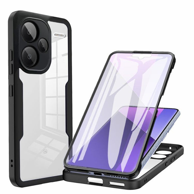 Folie de protectie Techsuit ColorVerse 360 Series + compatibil cu Xiaomi Redmi Note 13 Pro+ 5G, Negru