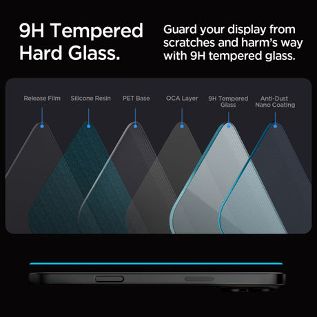 Folie de protectie Spigen Glas.tR EZ-FIT (AGL07935) compatibil cu iPhone 16 Pro, Transparent
