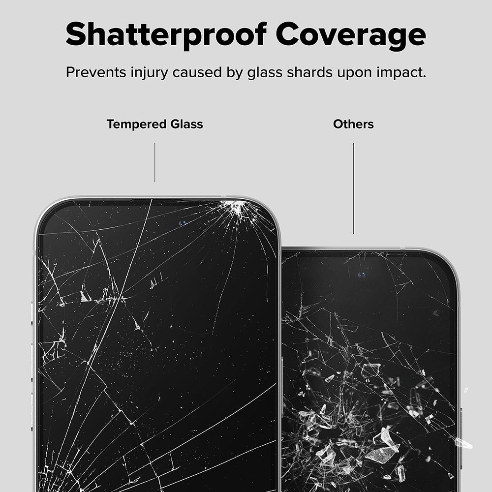 Folie de protectie Ringke Easy Slide Tempered Glass (set de 2) compatibil cu iPhone 16 Plus / iPhone 15 Plus, Negru