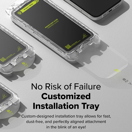 Folie de protectie Ringke Easy Slide Tempered Glass (set de 2) compatibil cu iPhone 16 Plus / iPhone 15 Plus, Negru