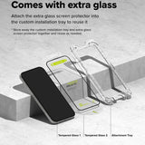 Folie de protectie Ringke Easy Slide Tempered Glass (set de 2) compatibil cu iPhone 16 Plus / iPhone 15 Plus, Negru