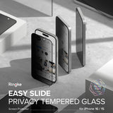 Folie de protectie Ringke Easy Slide Tempered Glass (set de 2) compatibil cu iPhone 16 Pro, Privacy