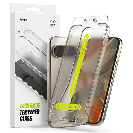 Folie de protectie Ringke Easy Slide Tempered Glass (set de 2) compatibil cu Google Pixel 9 Pro XL, Transparent