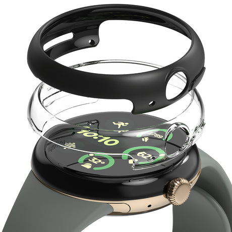 Accesoriu smartwatch Ringke Slim (set de 2) compatibil cu Google Pixel Watch 3 45mm, Transparent / Matte Black
