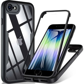 Folie de protectie Techsuit ColorVerse 360 Series + compatibil cu iPhone 7 / 8 / SE 2, SE 2020 / SE 3, SE 2022, Negru