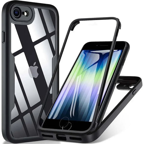 Husă + folie Techsuit pentru iPhone 7 / Apple 8 / Apple SE 2, neagră