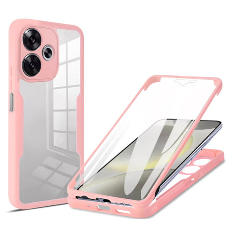 Folie de protectie Techsuit ColorVerse 360 Series + compatibil cu Xiaomi Poco F6, Roz