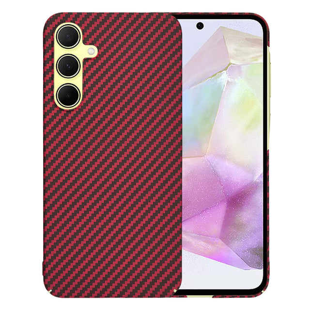Husa de protectie Techsuit Carbonite FiberShell compatibil cu Samsung Galaxy A35 5G, Rosu