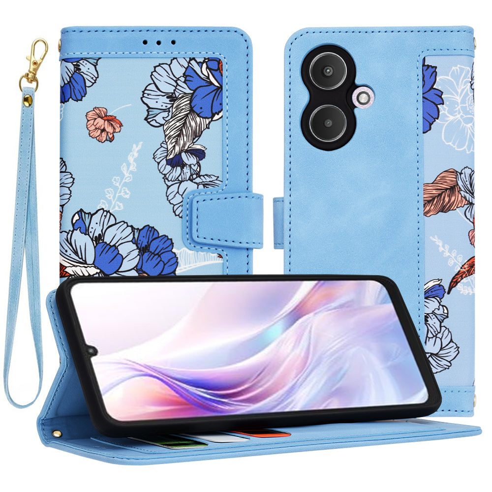 Husa de protectie Techsuit FlipCraft compatibil cu Xiaomi Redmi 13C 5G, Vibrant Blue
