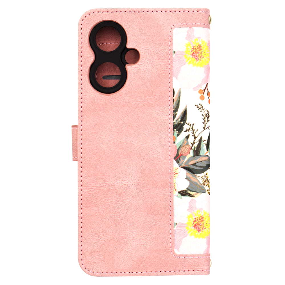 Husa de protectie Techsuit FlipCraft compatibil cu Xiaomi Redmi 13C 5G, Sweetheart Pink
