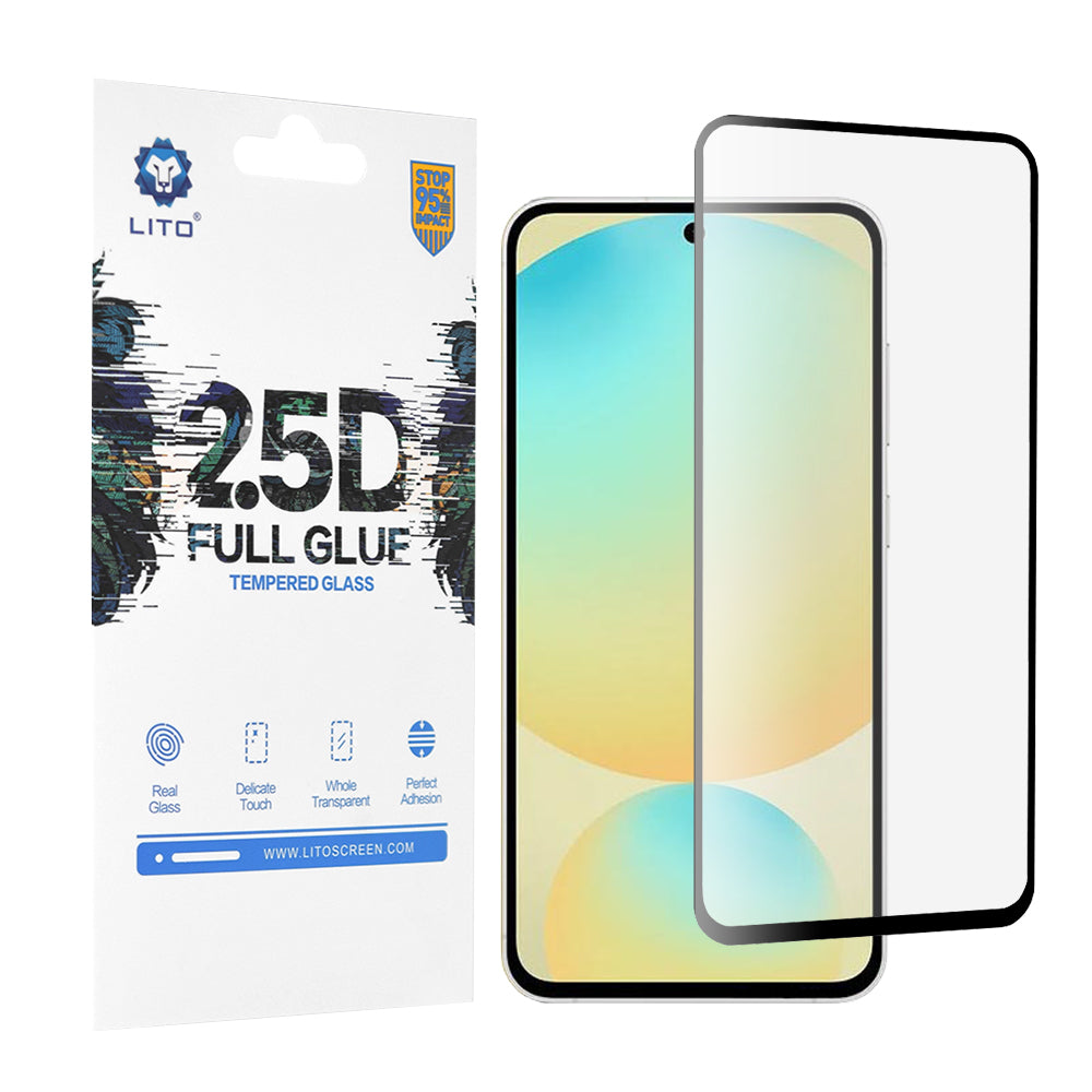 Folie de protectie Lito 2.5D FullGlue Glass compatibil cu Samsung Galaxy S24 FE, Negru