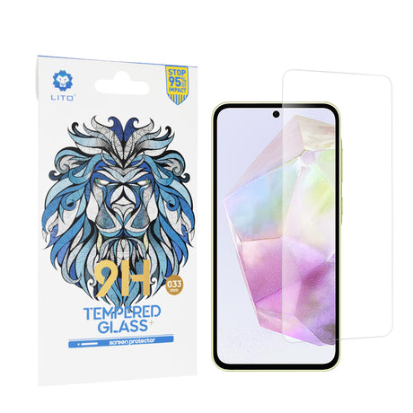 Folie de protectie Lito 2.5D Classic Glass compatibil cu Samsung Galaxy A35 5G / A55 5G, Transparent