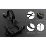 Incarcator Techsuit SmartWatch Wireless Charging Cable (TGC5), for Garmin Fenix 3 / 3 HR / 3 Sapphire with Desk Holder, 1m, Negru