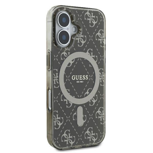 Husa de protectie Guess IML 4G Background MagSafe (GUHMP16MH4DTEW) compatibil cu iPhone 16 Plus, Maro