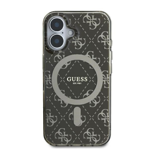 Husa de protectie Guess IML 4G Background MagSafe (GUHMP16MH4DTEW) compatibil cu iPhone 16 Plus, Maro