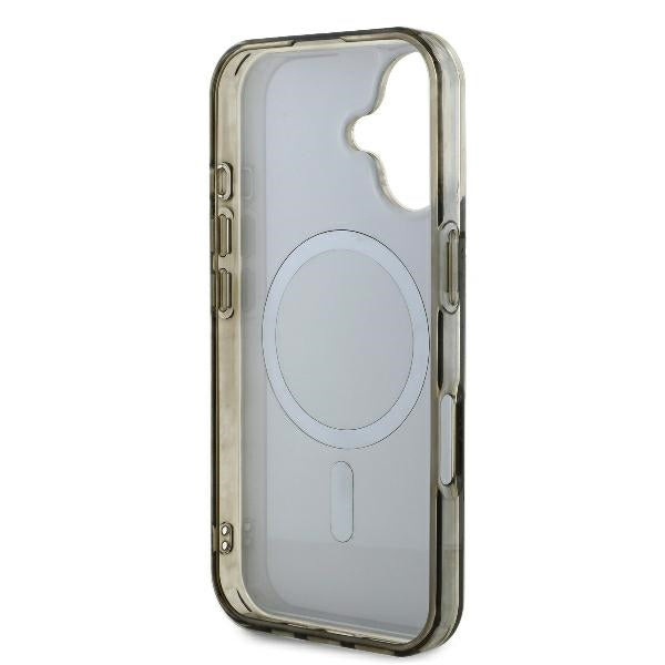 Husa de protectie Guess IML 4G Background MagSafe (GUHMP16SH4DTEW) compatibil cu iPhone 16, Maro