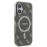 Husa de protectie Guess IML 4G Background MagSafe (GUHMP16SH4DTEW) compatibil cu iPhone 16, Maro