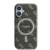 Husa de protectie Guess IML 4G Background MagSafe (GUHMP16SH4DTEW) compatibil cu iPhone 16, Maro