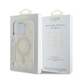 Husa de protectie Guess IML 4G Background MagSafe (GUHMP16LH4DTEH) compatibil cu iPhone 16 Pro, Alb