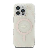 Husa de protectie Guess IML 4G Background MagSafe (GUHMP16LH4DTEH) compatibil cu iPhone 16 Pro, Alb