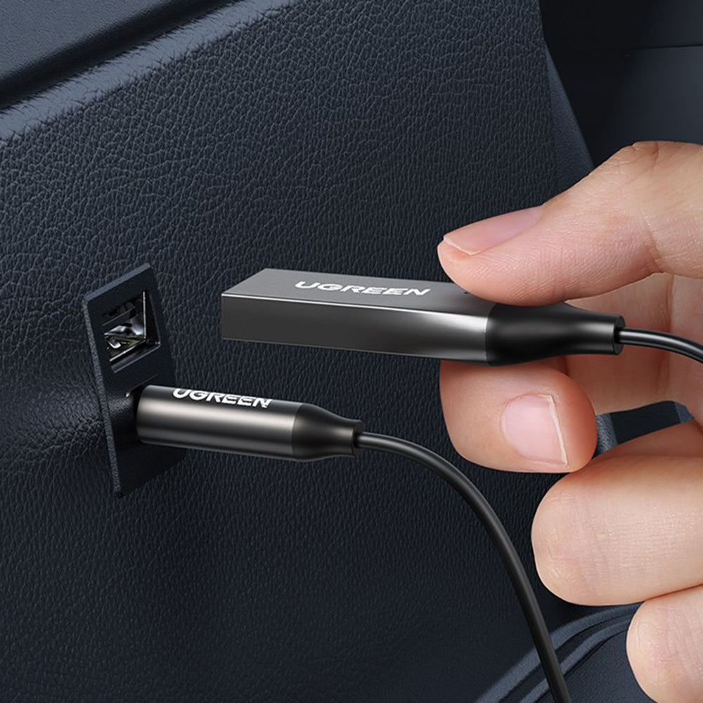 Gadget Ugreen Wireless Audio Receiver CM309 (70601), Jack 3.5mm Output to Car Auxiliary with Mic, Gri Spatial