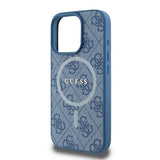 Husa de protectie Guess 4G Ring Classic Logo MagSafe (GUHMP16LG4GFRB) compatibil cu iPhone 16 Pro, Albastru