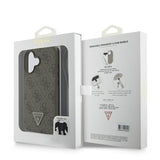 Husa de protectie Guess Leather Metal Logo Strass Crossbody (GUHCP16SP4TDSCPW) compatibil cu iPhone 16, Maro