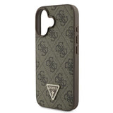 Husa de protectie Guess Leather Metal Logo Strass Crossbody (GUHCP16SP4TDSCPW) compatibil cu iPhone 16, Maro