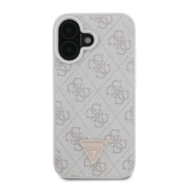 Husa de protectie Guess Leather Metal Logo Strass Crossbody (GUHCP16SP4TDSCPB) compatibil cu iPhone 16, Albastru