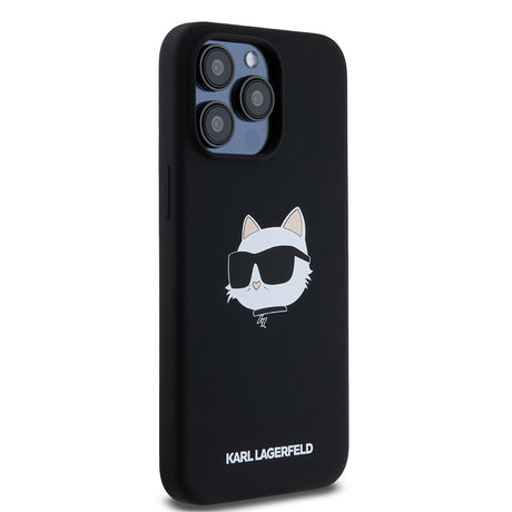 Husa de protectie Karl Lagerfeld Silicone MagSafe compatibil cu iPhone 15 Pro Max, Negru