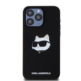 Husa de protectie Karl Lagerfeld Silicone MagSafe compatibil cu iPhone 15 Pro Max, Negru