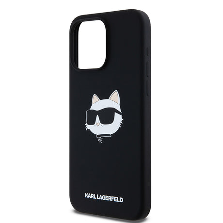 Husa de protectie Karl Lagerfeld Silicone MagSafe compatibil cu iPhone 15 Pro Max, Negru