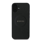 Husa de protectie Guess Saffiano Classic Logo MagSafe (GUHMP16MPSAHMCK) compatibil cu iPhone 16 Plus, Negru