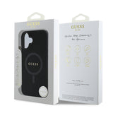 Husa de protectie Guess Saffiano Classic Logo MagSafe (GUHMP16MPSAHMCK) compatibil cu iPhone 16 Plus, Negru