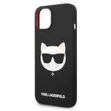 Husa de protectie Karl Lagerfeld Silicone MagSafe (KLHMP14MSLCHBK) compatibil cu iPhone 14 Plus, Choupette Head