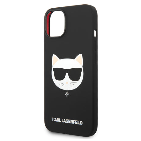 Husa de protectie Karl Lagerfeld Silicone MagSafe (KLHMP14MSLCHBK) compatibil cu iPhone 14 Plus, Choupette Head