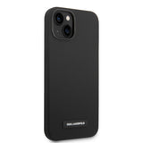 Husa de protectie Karl Lagerfeld Silicone MagSafe (KLHMP14MSLMP1K) compatibil cu iPhone 14 Plus, Plaque