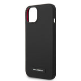 Husa de protectie Karl Lagerfeld Silicone MagSafe (KLHMP14MSLMP1K) compatibil cu iPhone 14 Plus, Plaque