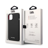 Husa de protectie Karl Lagerfeld Silicone MagSafe (KLHMP14MSLMP1K) compatibil cu iPhone 14 Plus, Plaque