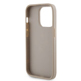 Husa de protectie Guess Leather Perforated 4G (GUHCP15LPSP4LGD) compatibil cu iPhone 15 Pro, Auriu